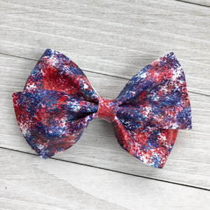 Evelyn Bow - Red & Blue Tie Dye