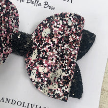 Load image into Gallery viewer, Double Bella Bow - Girly Ghost Glitter

