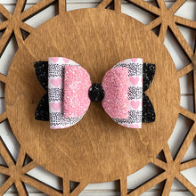 Load image into Gallery viewer, Double Bella Bow - Hearts &amp; Dots
