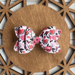 Double Bella Bow - Valentine Floral