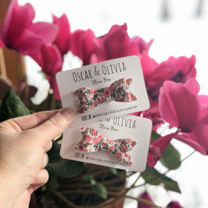 Olivia Bow - Valentines Floral Glitter