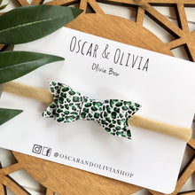 Load image into Gallery viewer, Olivia Bow - Green Animal Print

