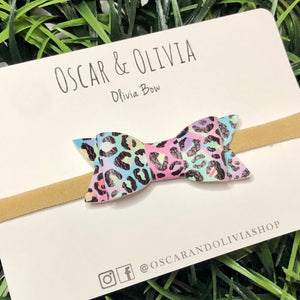 Olivia Bow - Rainbow Leopard