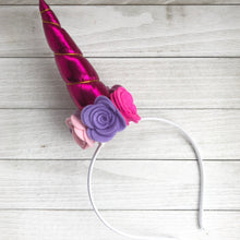 Load image into Gallery viewer, Unicorn Headband - Pinks &amp; Purples
