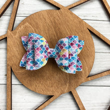 Load image into Gallery viewer, Double Bella Bow - Glitter Scales
