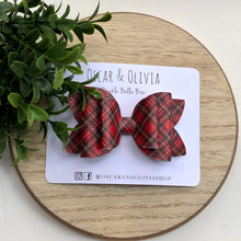 Load image into Gallery viewer, Double Bella Bow - Classic Tartan
