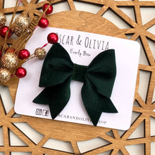 Load image into Gallery viewer, Everly Bow - Christmas Velvets
