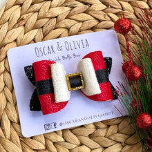 Load image into Gallery viewer, Double Bella Bow - Santa Buckle
