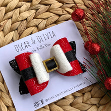 Load image into Gallery viewer, Double Bella Bow - Santa Buckle
