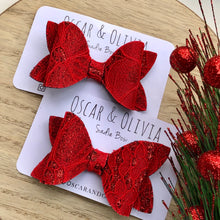 Load image into Gallery viewer, Sadie Bow - Red Lace
