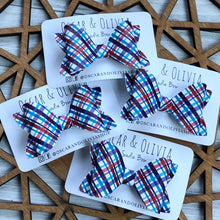Load image into Gallery viewer, Sadie Bow - Fourth of July Plaid
