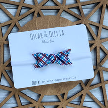 Load image into Gallery viewer, Olivia Bow - Fourth of July Plaid
