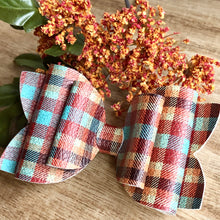 Load image into Gallery viewer, Double Bella Bow - Fall Plaid
