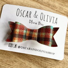 Load image into Gallery viewer, Olivia Bow - Fall Plaid
