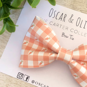 Bow Tie - Carrot Gingham