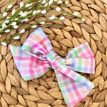 Load image into Gallery viewer, Kinsley Bow - Small Easter Plaid
