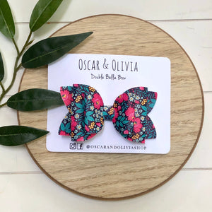 Double Bella Bow - Tropical Fall Floral