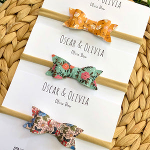 Olivia Bow - Teal Fall Floral