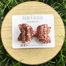 Load image into Gallery viewer, Double Bella Bow - Fabulous Fall Glitter
