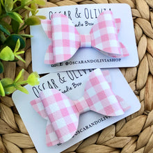 Load image into Gallery viewer, Sadie Bow - Pink Gingham
