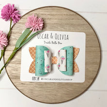 Load image into Gallery viewer, Double Bella Bow - Mint Chip
