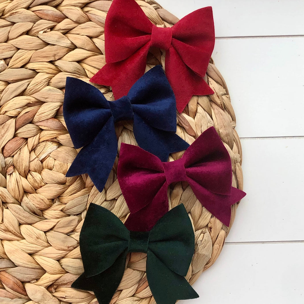 Everly Bow - Holiday Velvets