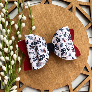 Double Bella Bow - Winter Floral