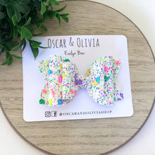 Load image into Gallery viewer, Double Bella Bow - Glitter Conversation Hearts
