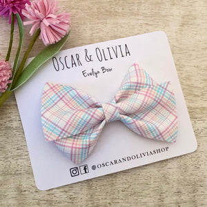 Evelyn Bow - Easter Plaid