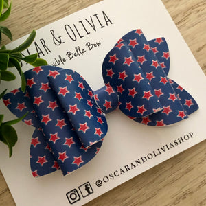 Double Bella Bow - Independence Stars