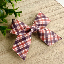 Load image into Gallery viewer, Ivy Bow - Autumn Plaid
