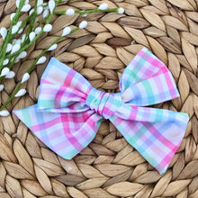 Load image into Gallery viewer, Kinsley Bow - Small Easter Plaid
