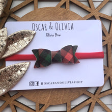 Load image into Gallery viewer, Olivia Bow - Holiday Plaids
