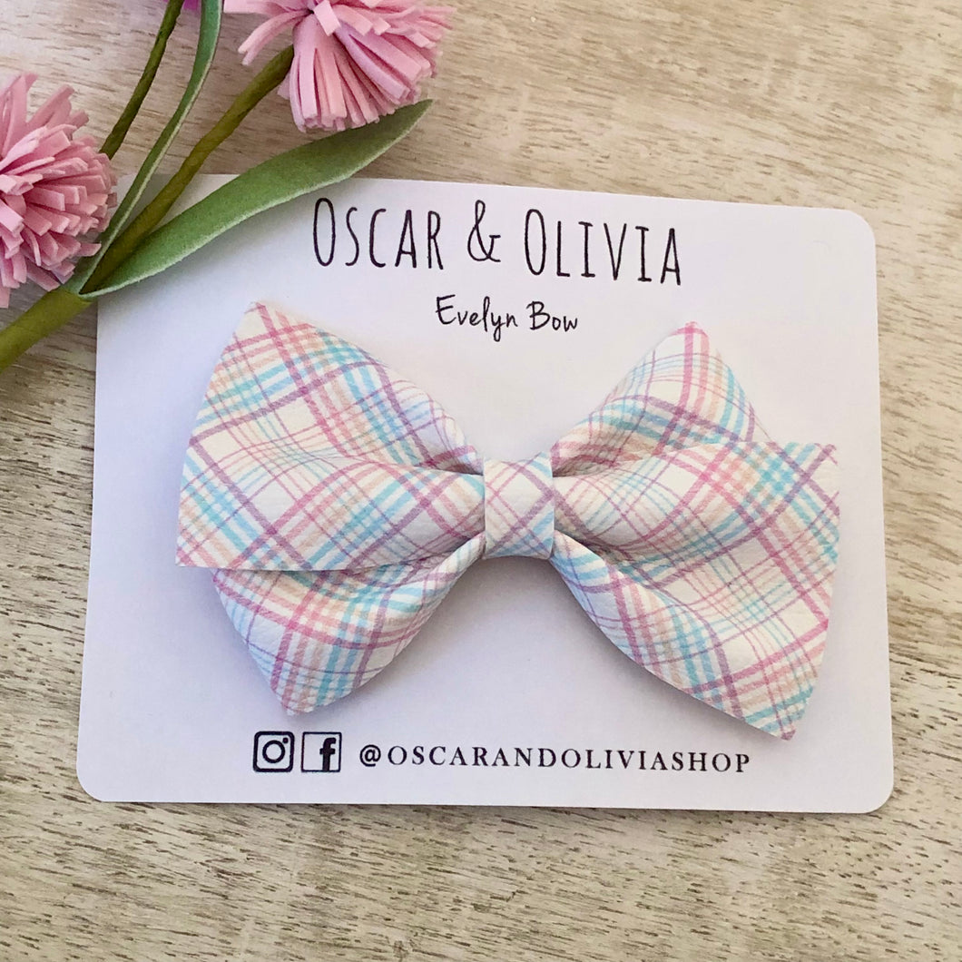 Evelyn Bow - Easter Plaid