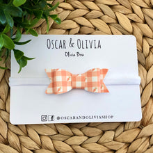Load image into Gallery viewer, Olivia Bow - Carrot Gingham

